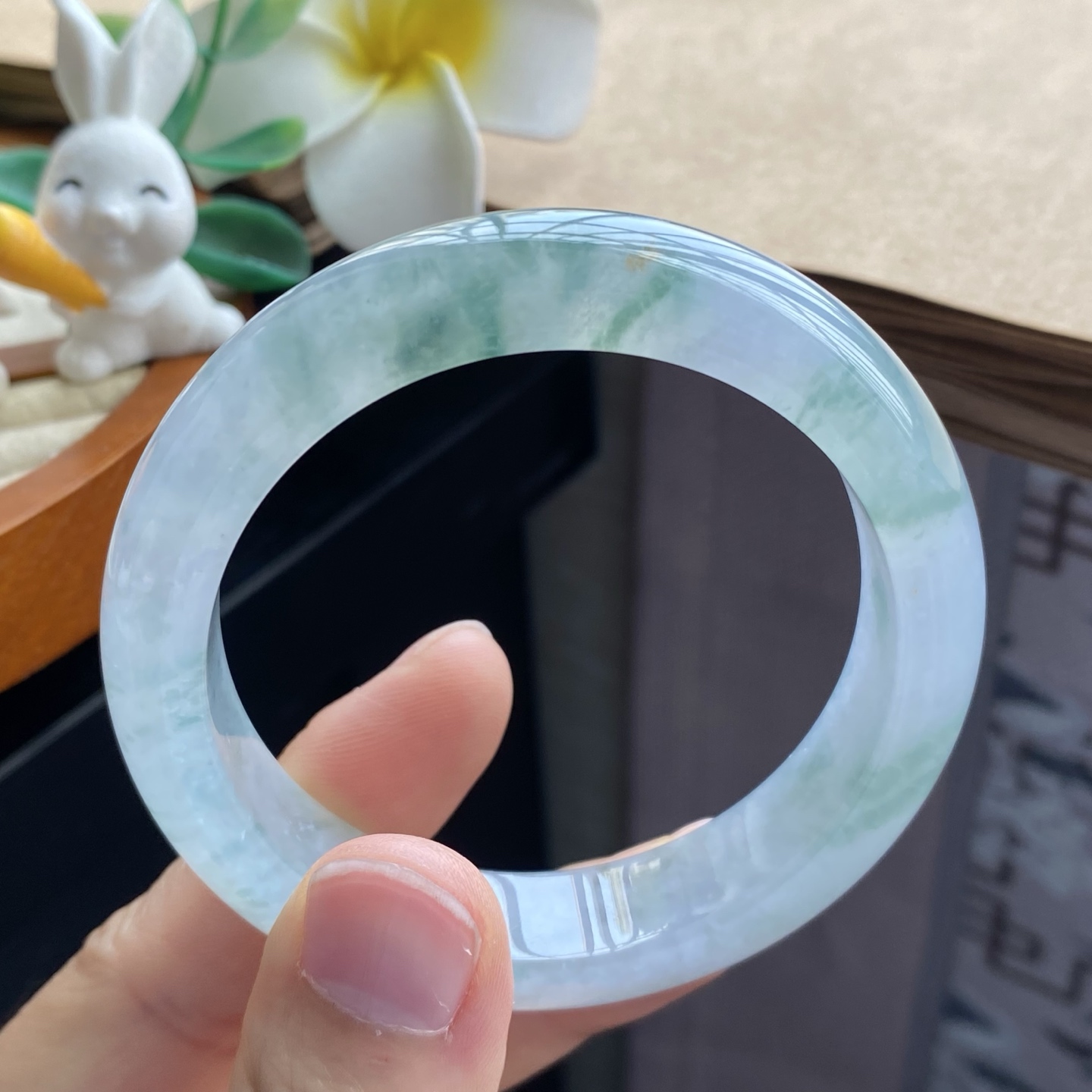 1.6批12724号手镯52.7-12.8-8.2 冰飘花果冻镯！清澈透亮！