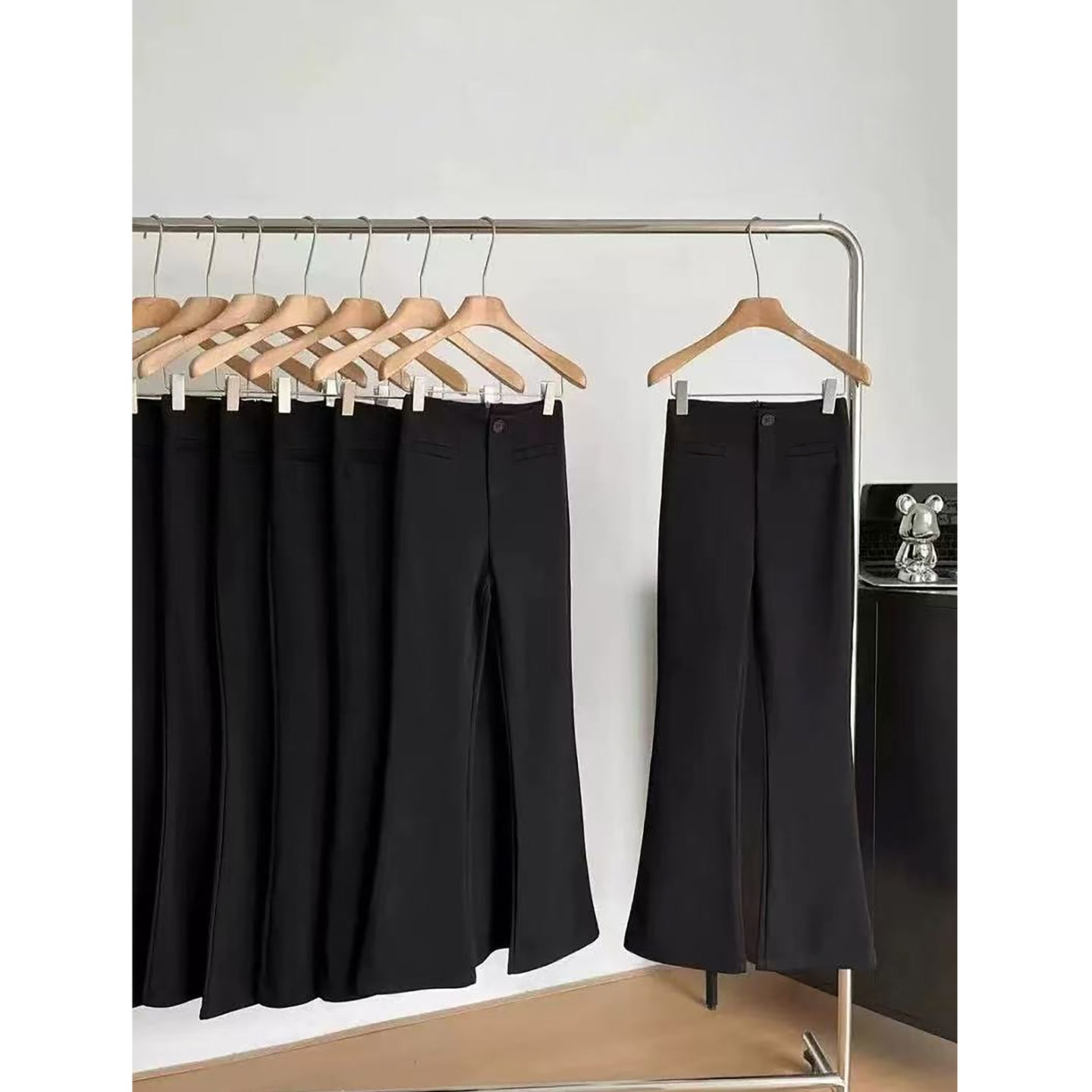 【ZM纵美】一年四季都可穿的微弹力微喇裤225510