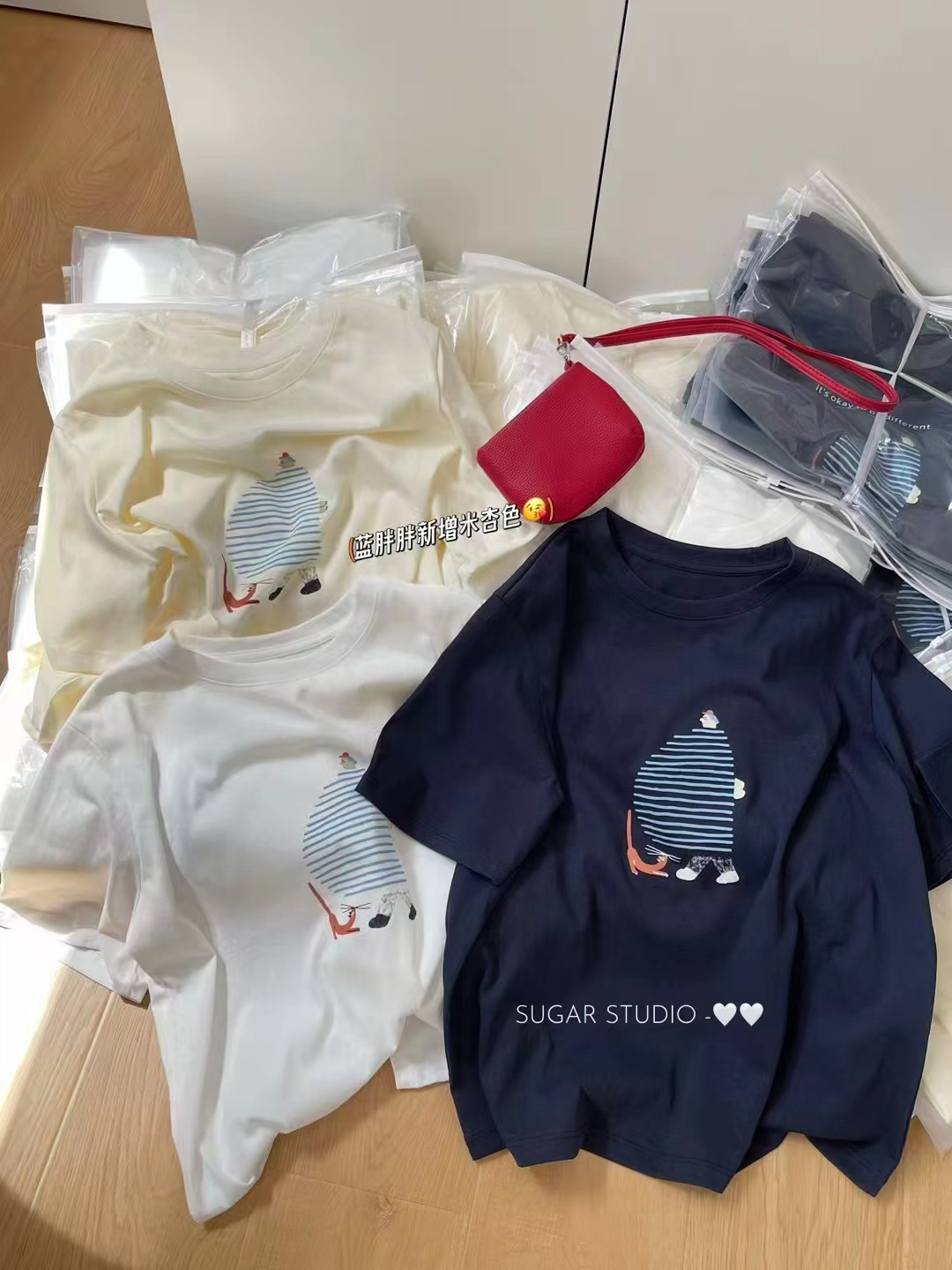 00254 日常百搭 可爱蓝胖子T恤