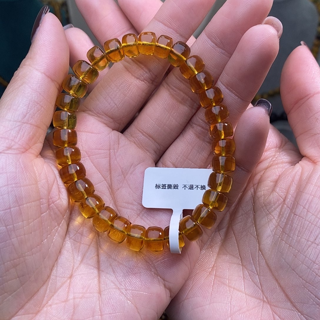 琥珀未镶嵌手链8➕