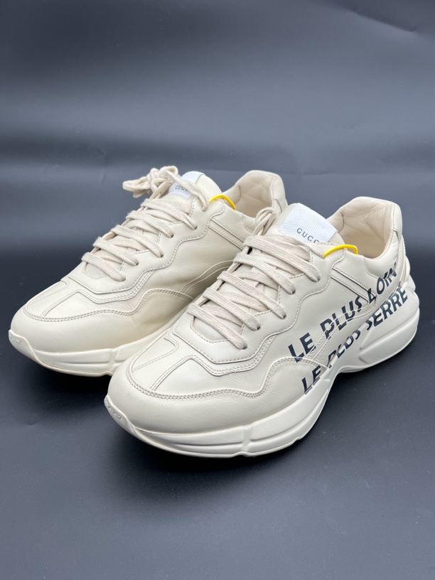 99新 GUCCI/古驰 船锚印花厚底休闲老爹鞋 奢f215 40.5欧码