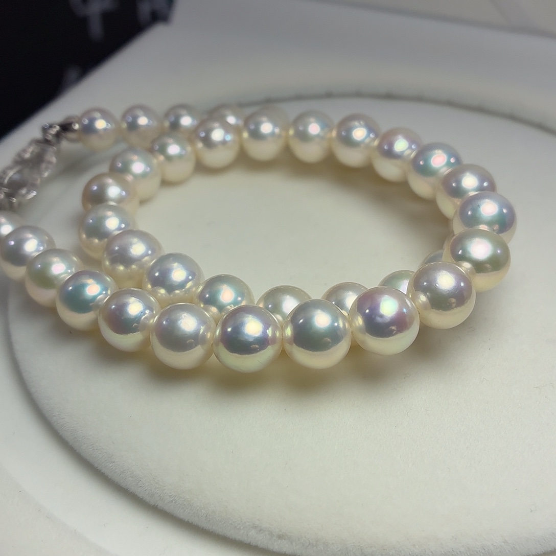 淡水珍珠银S925镶嵌项链