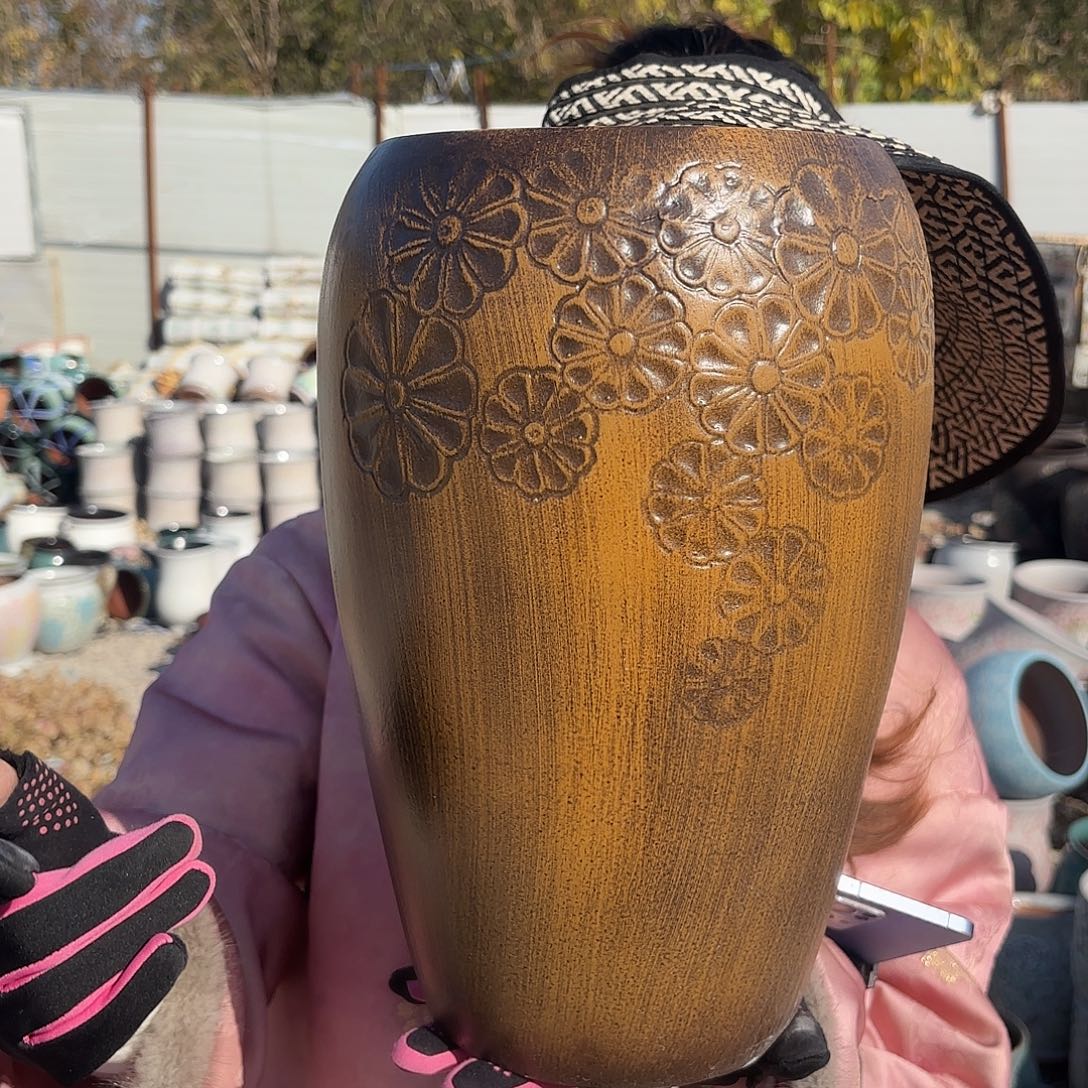 柴烧雏菊一个口17高33