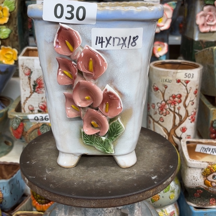 紫砂花盆粗陶材质多肉花盆