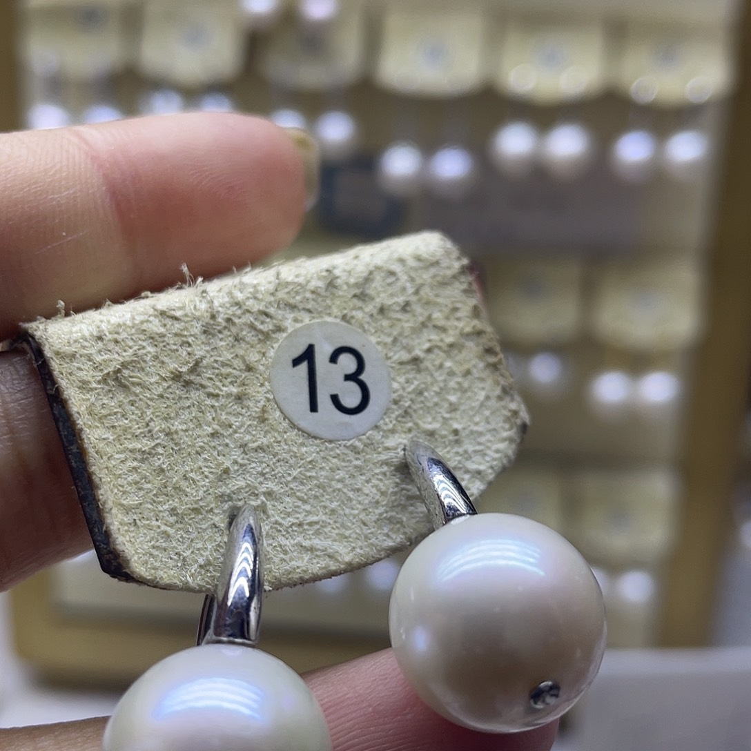 淡水珍珠耳饰银S925镶嵌