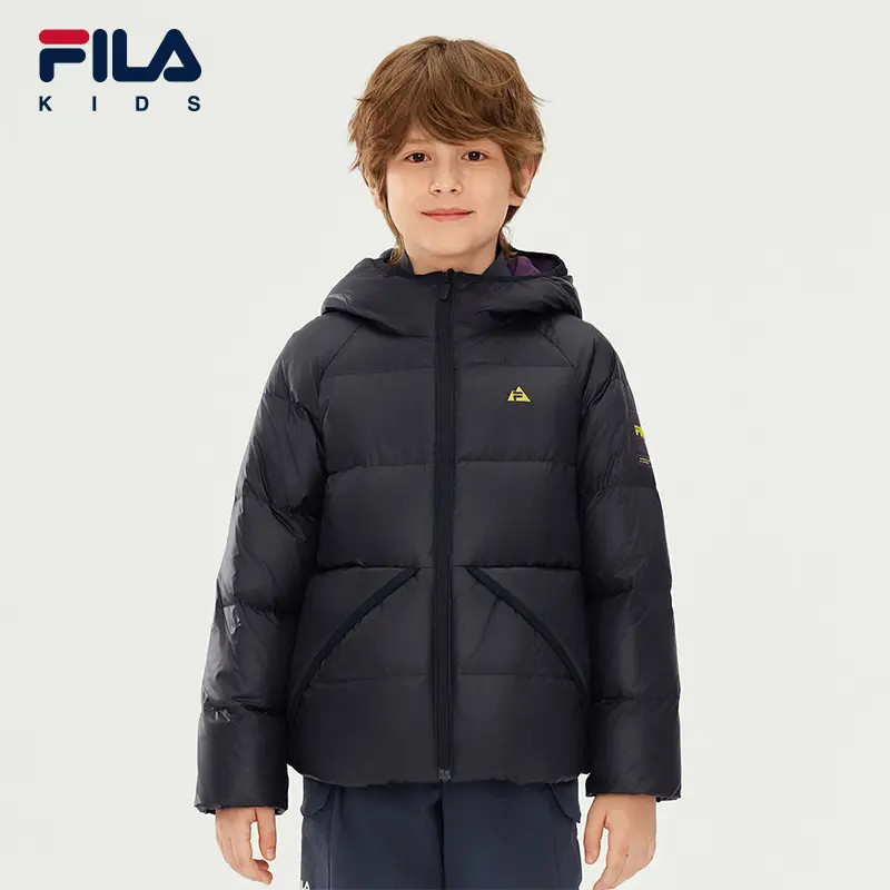 FILA斐乐儿童羽绒外套2025年冬季新款双面穿羽绒服K52B543907