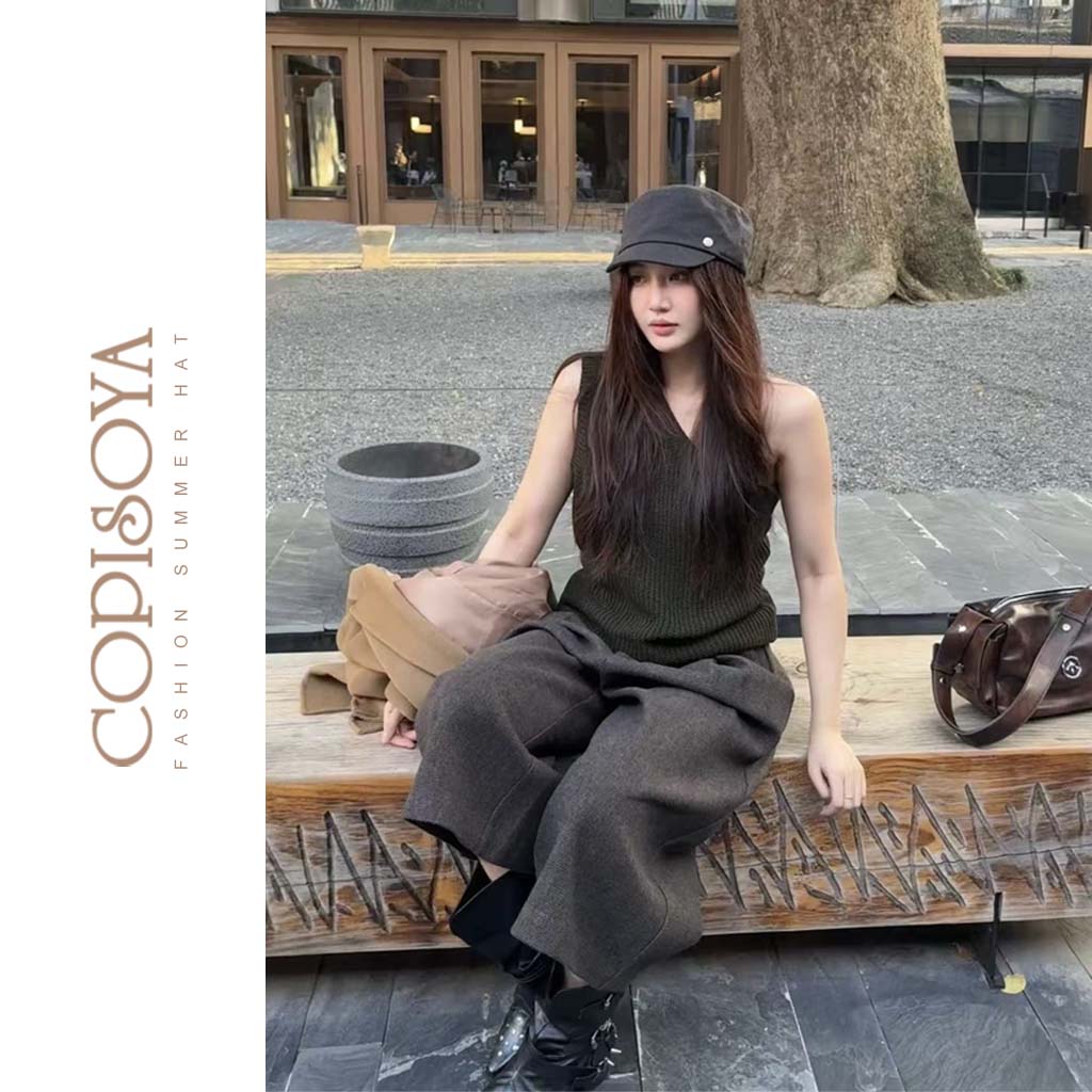 COPISOYA/凯佩詩雅「长期主义」冬季百搭鸭舌帽英伦复古马术帽DM253