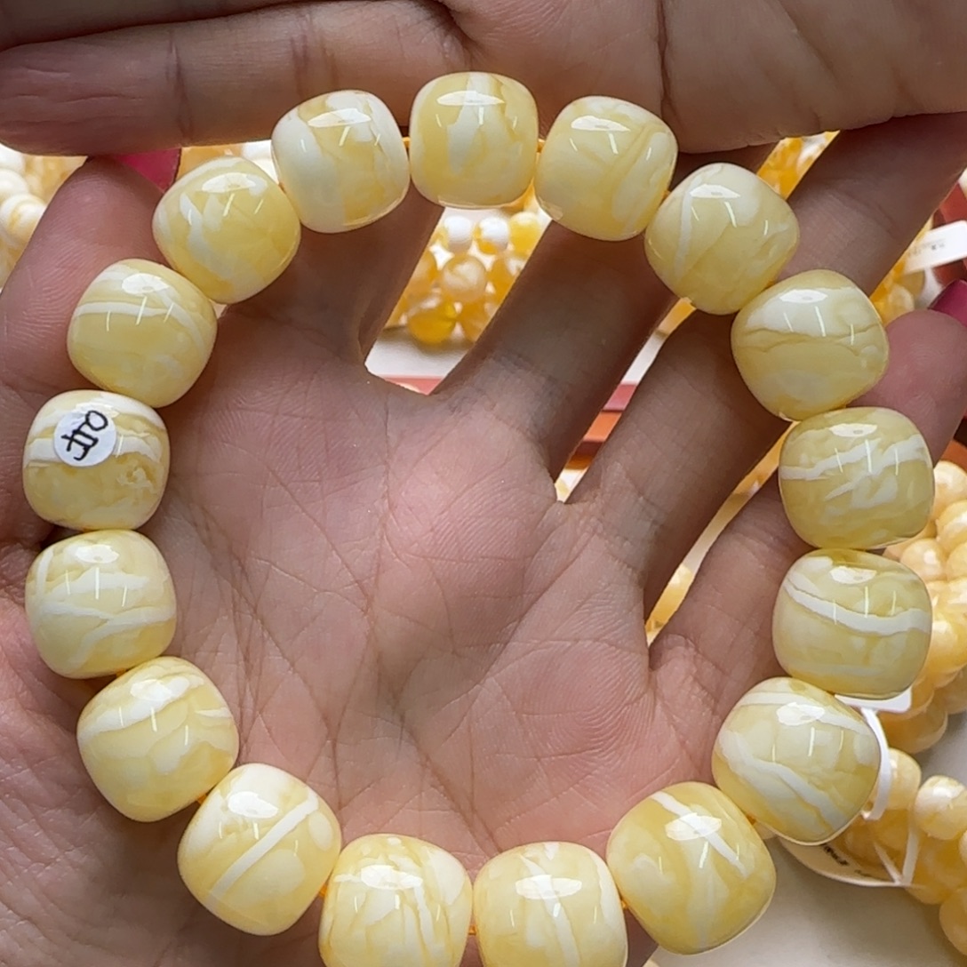 琥珀未镶嵌手链蜜蜡手串