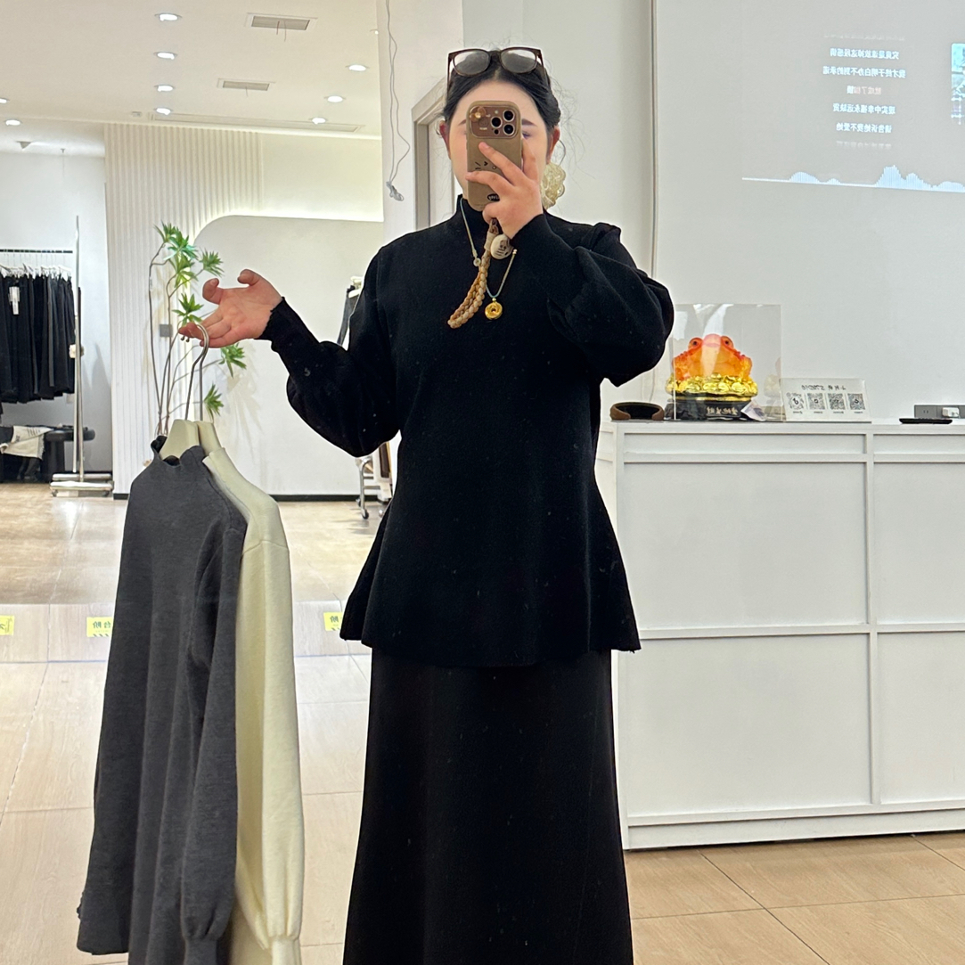 A·Y显瘦收腰加厚气质长袖毛衣