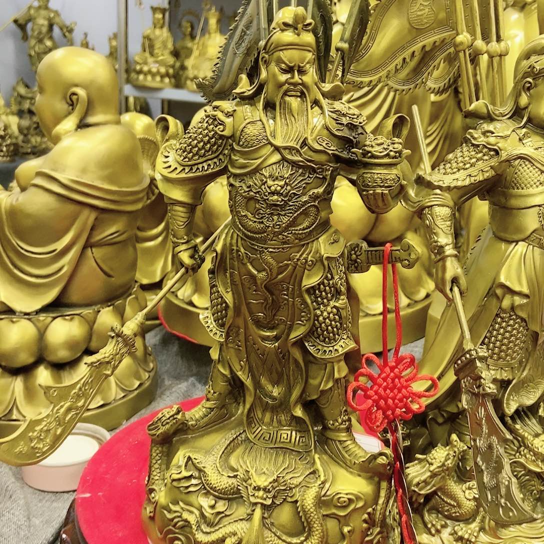 【闪购商品】郭**姜铜精工带剑二爷摆件28厘米