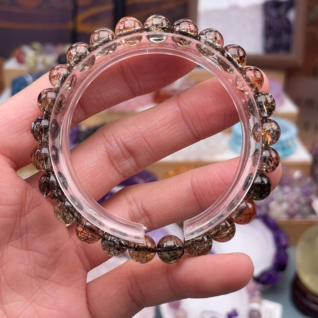 水晶手链未镶嵌黑金超七