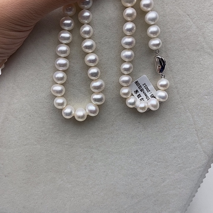 淡水珍珠银S925镶嵌颈饰卡9➕高级镜面极光高品