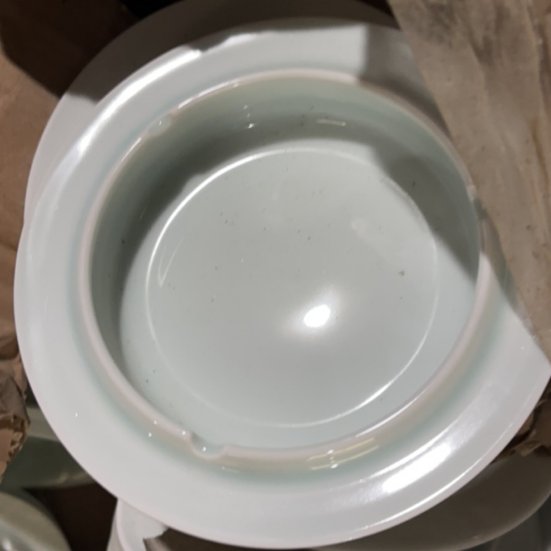 影青烟灰缸2只微瑕