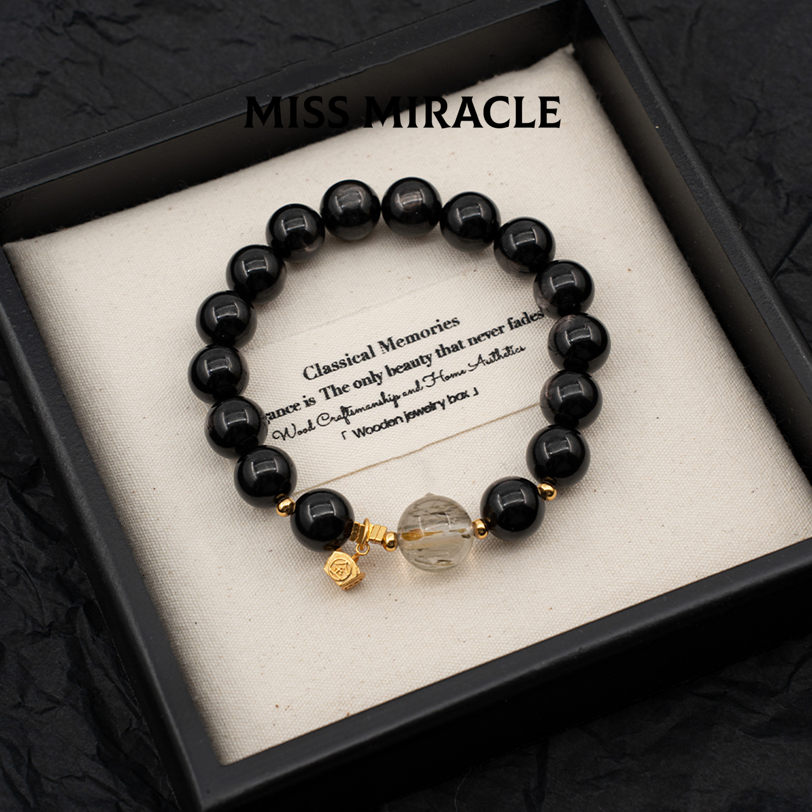 MM · 乘势 · 金运石 黑金超七 甜酷转运手串· 10mm（多样性）