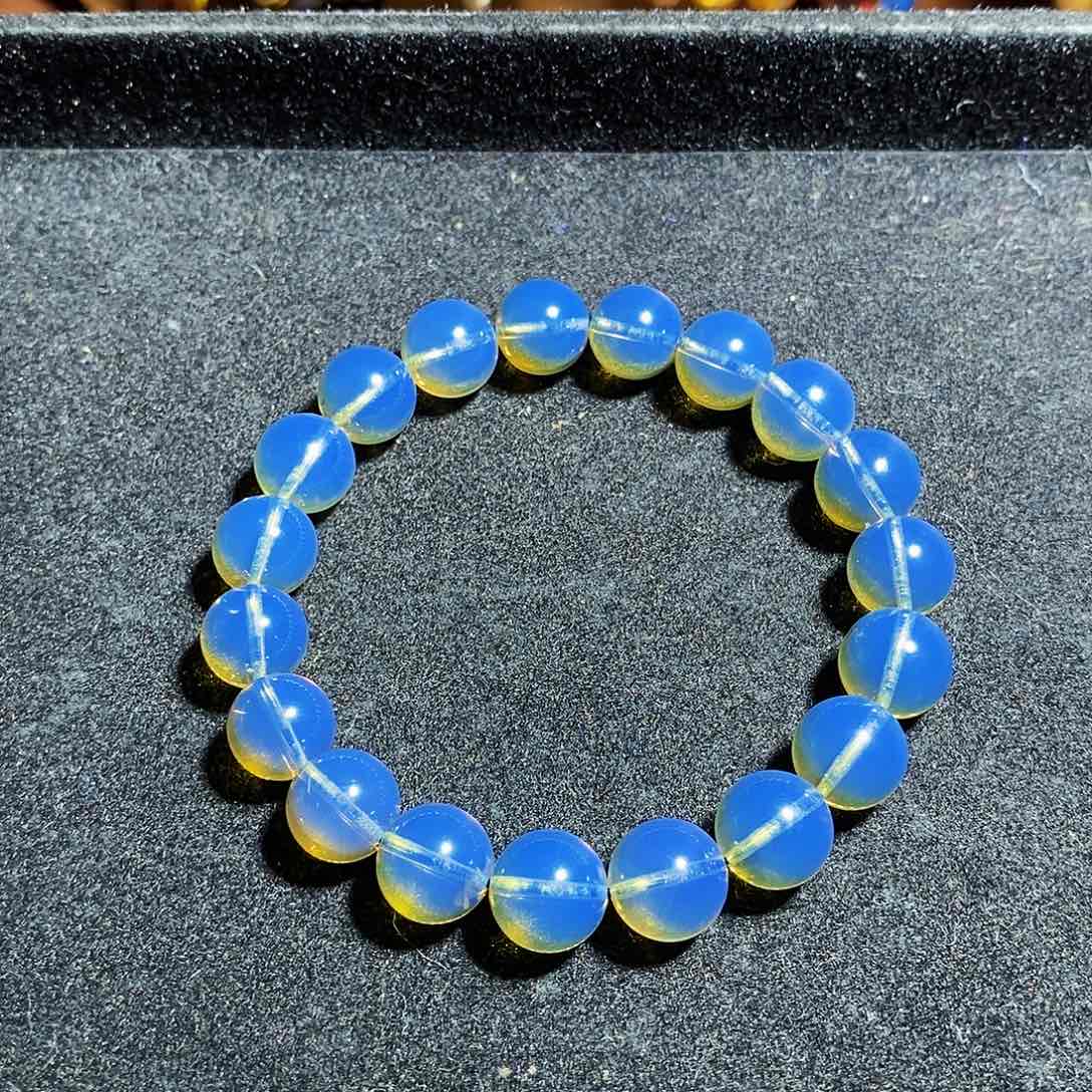 未镶嵌蓝珀裸石天空蓝净水10mm毕业