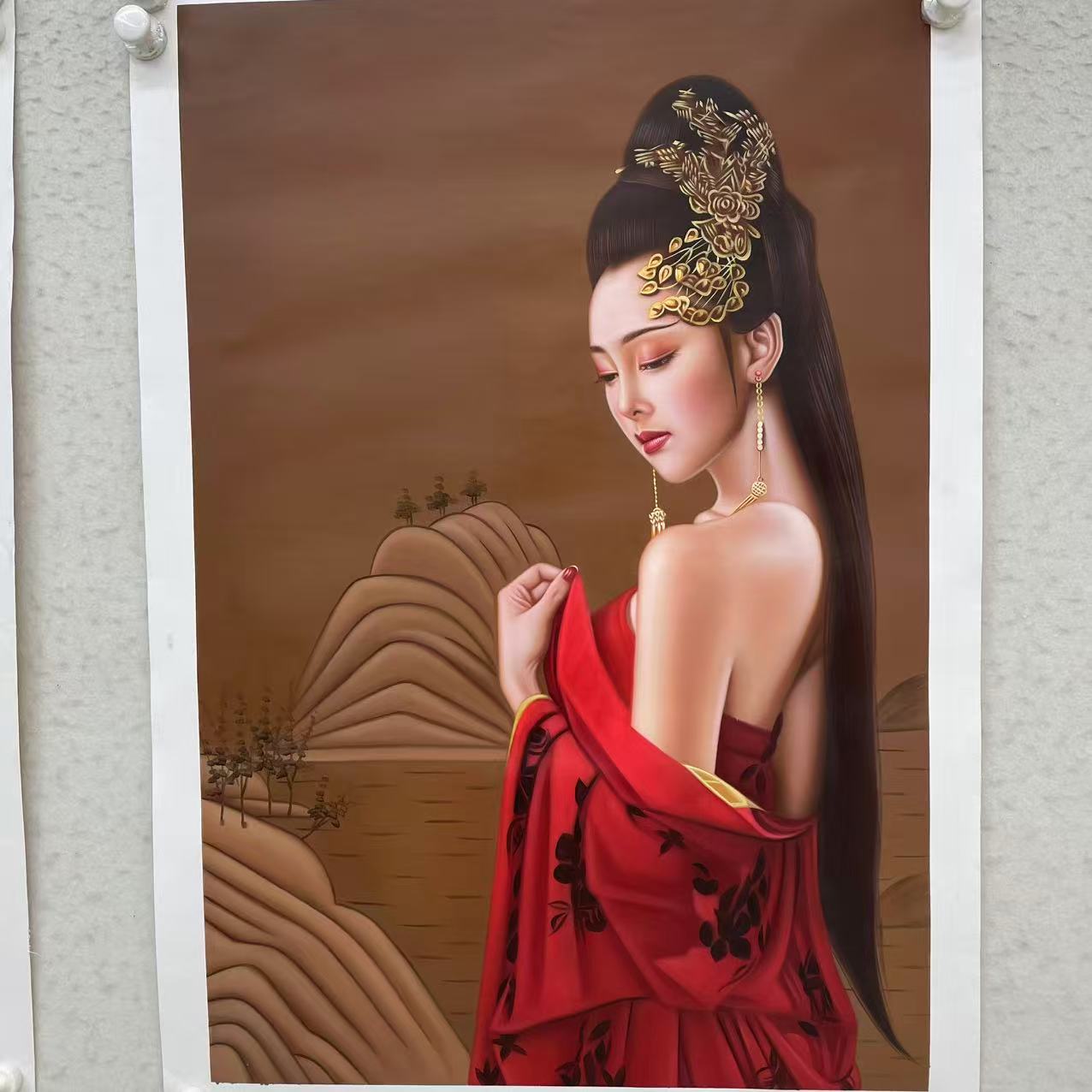 林彦新-江山美人-约60*90厘米-油画-麻布