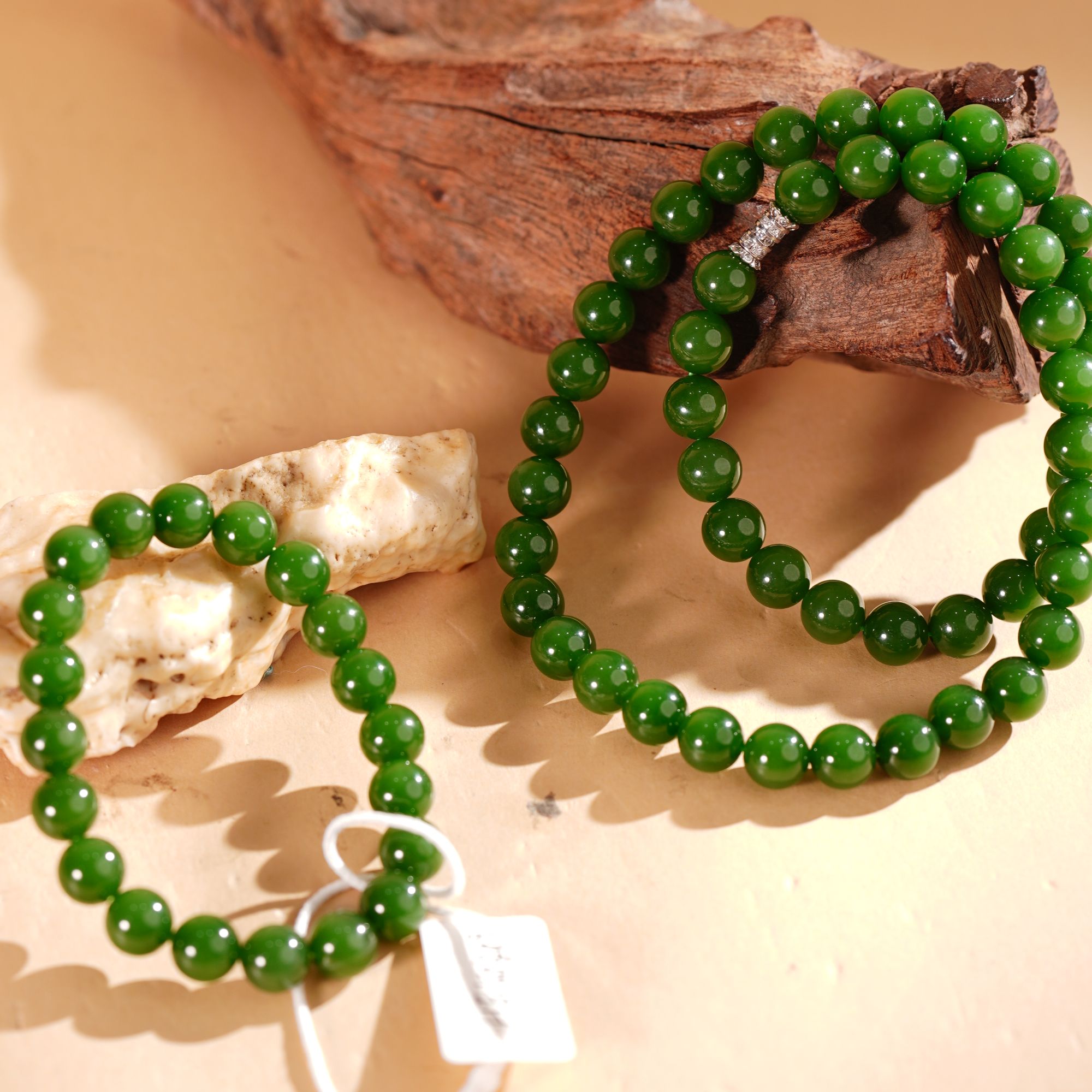 HE50309和田玉碧玉项链