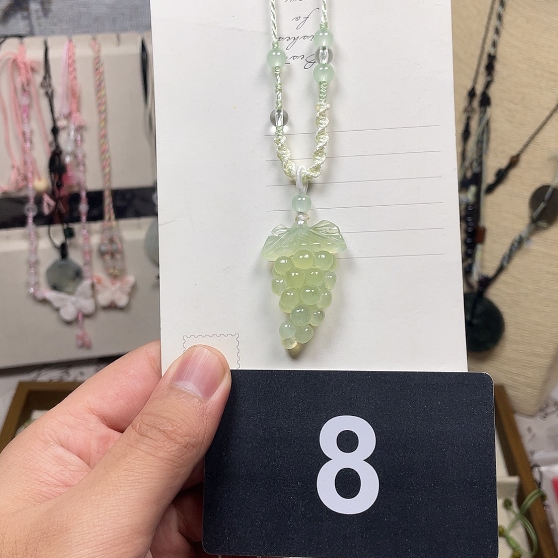 蛇纹石玉合金颈饰