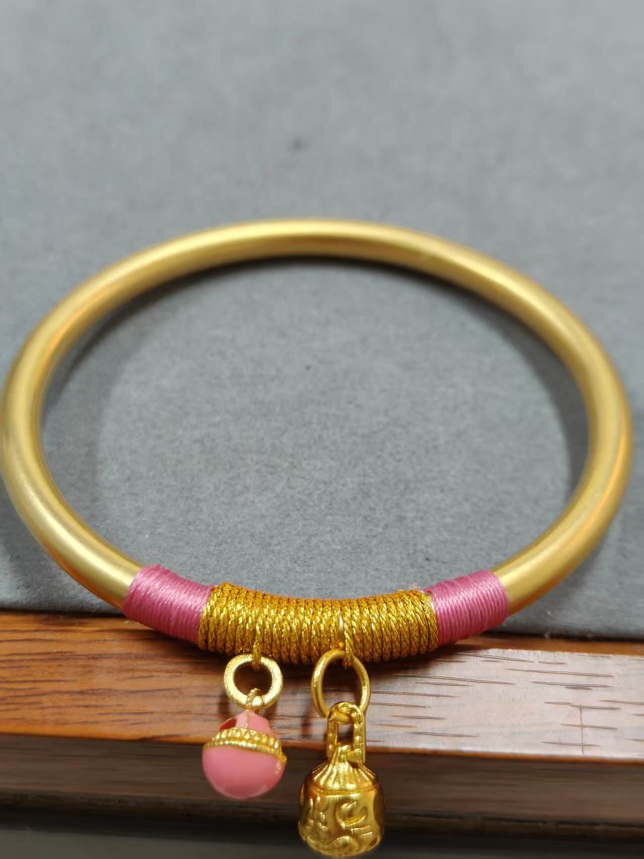   【慕森优选】古法传承手镯实心缠绕福字A352