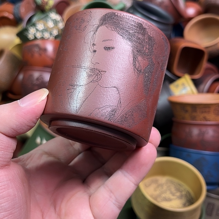 紫砂茶杯全手工紫砂主人杯