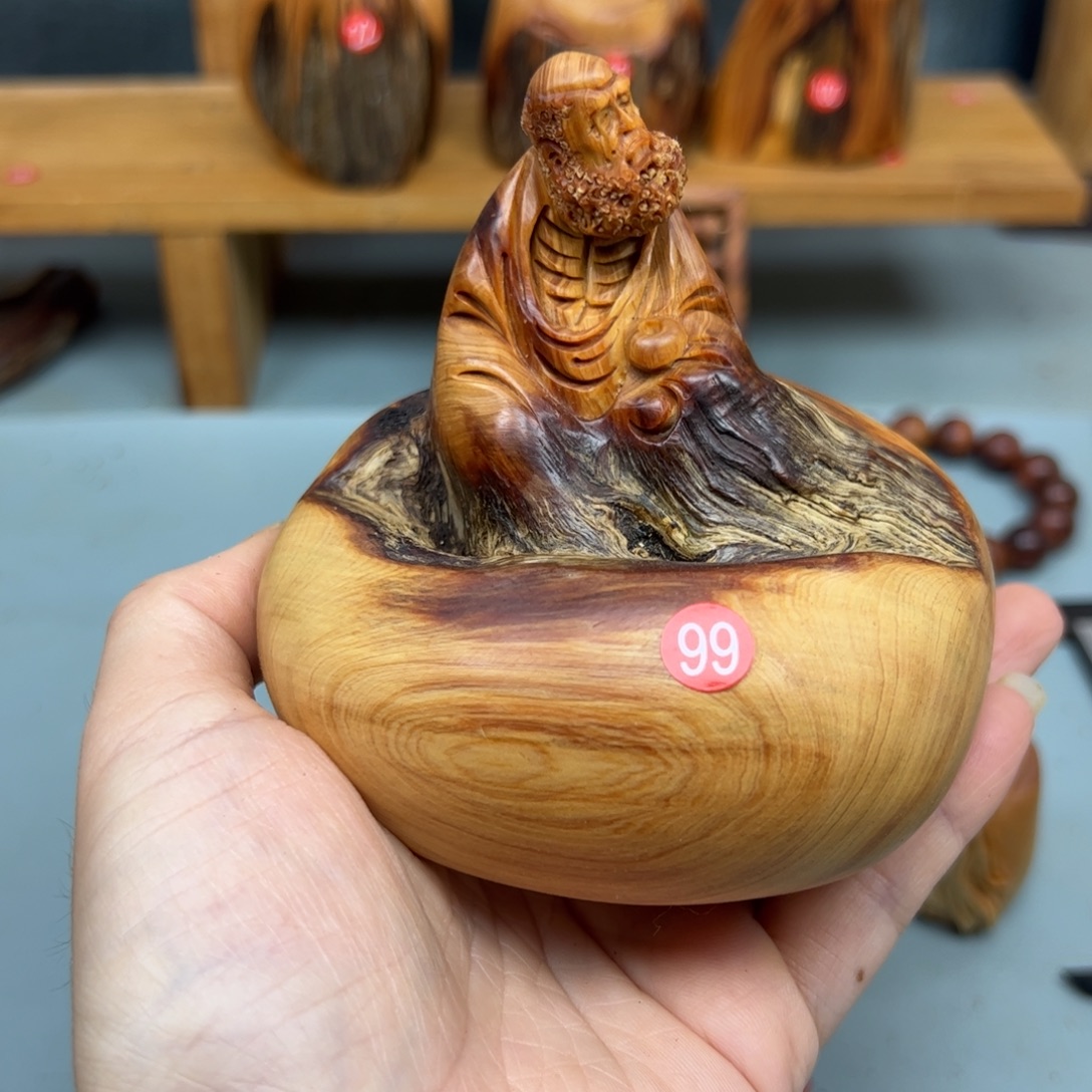 云***起柏木崖柏木摆件手把件