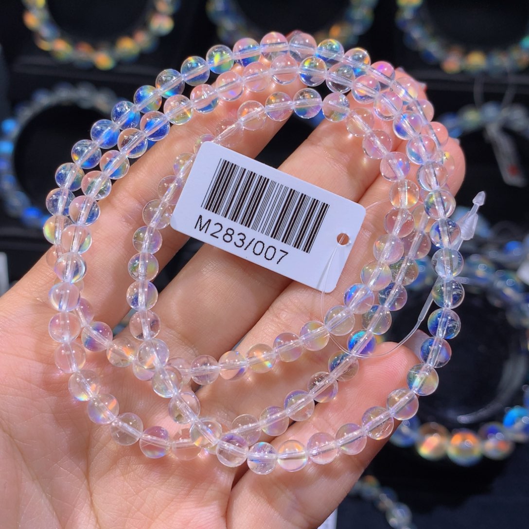 月光石手链未镶嵌M283/007马岛彩月光多圈4:9mm