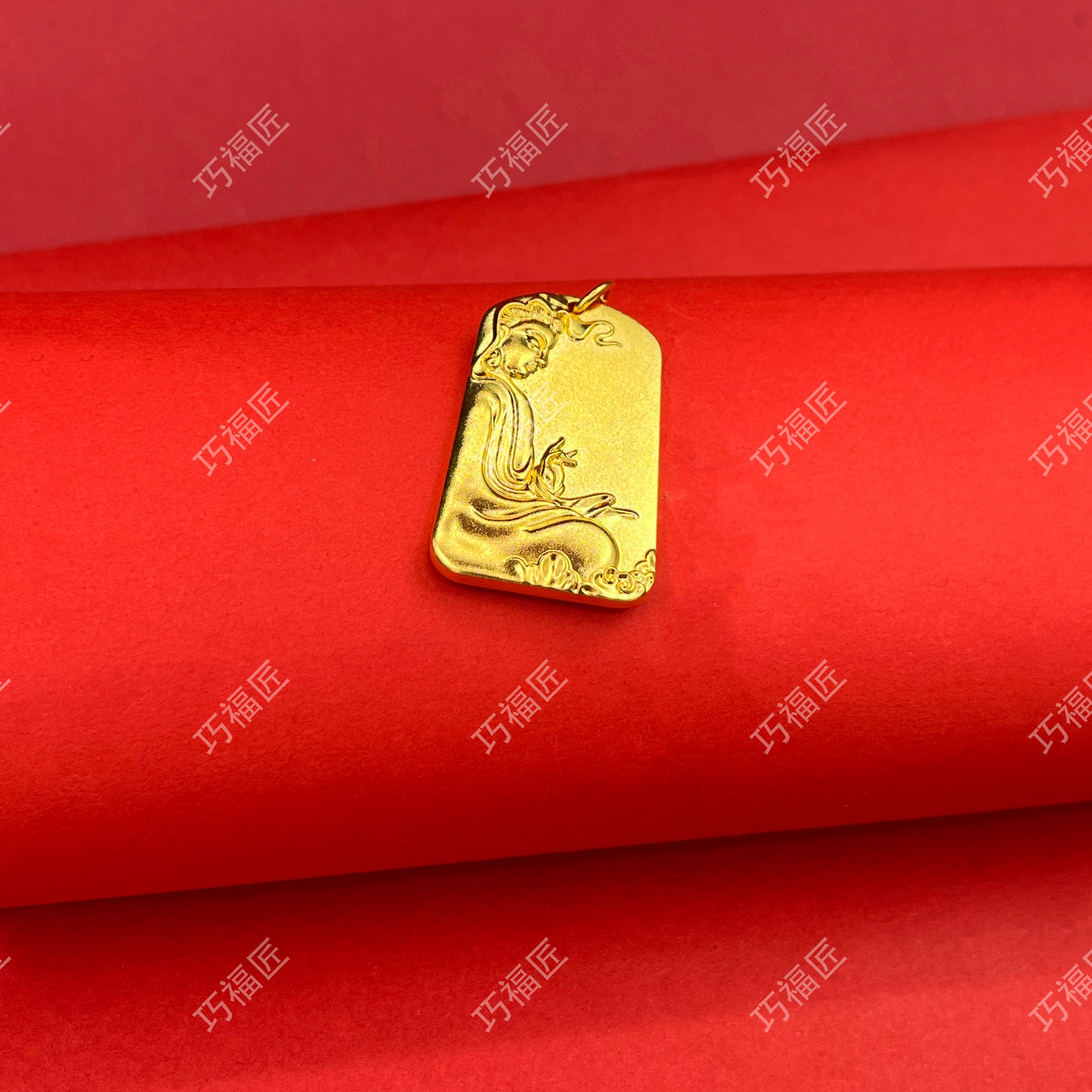 吊坠足银 般若心经观音工艺古风雕刻百搭精美双面