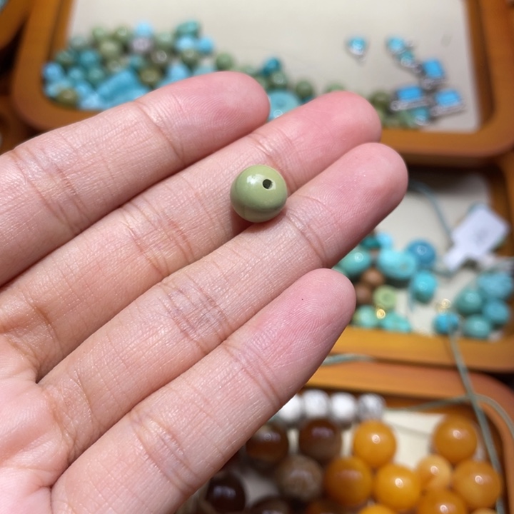 绿松石单珠未镶嵌