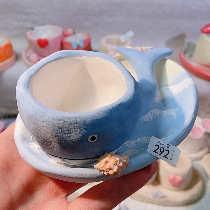 手工手绘盆 满29包邮！292 一套