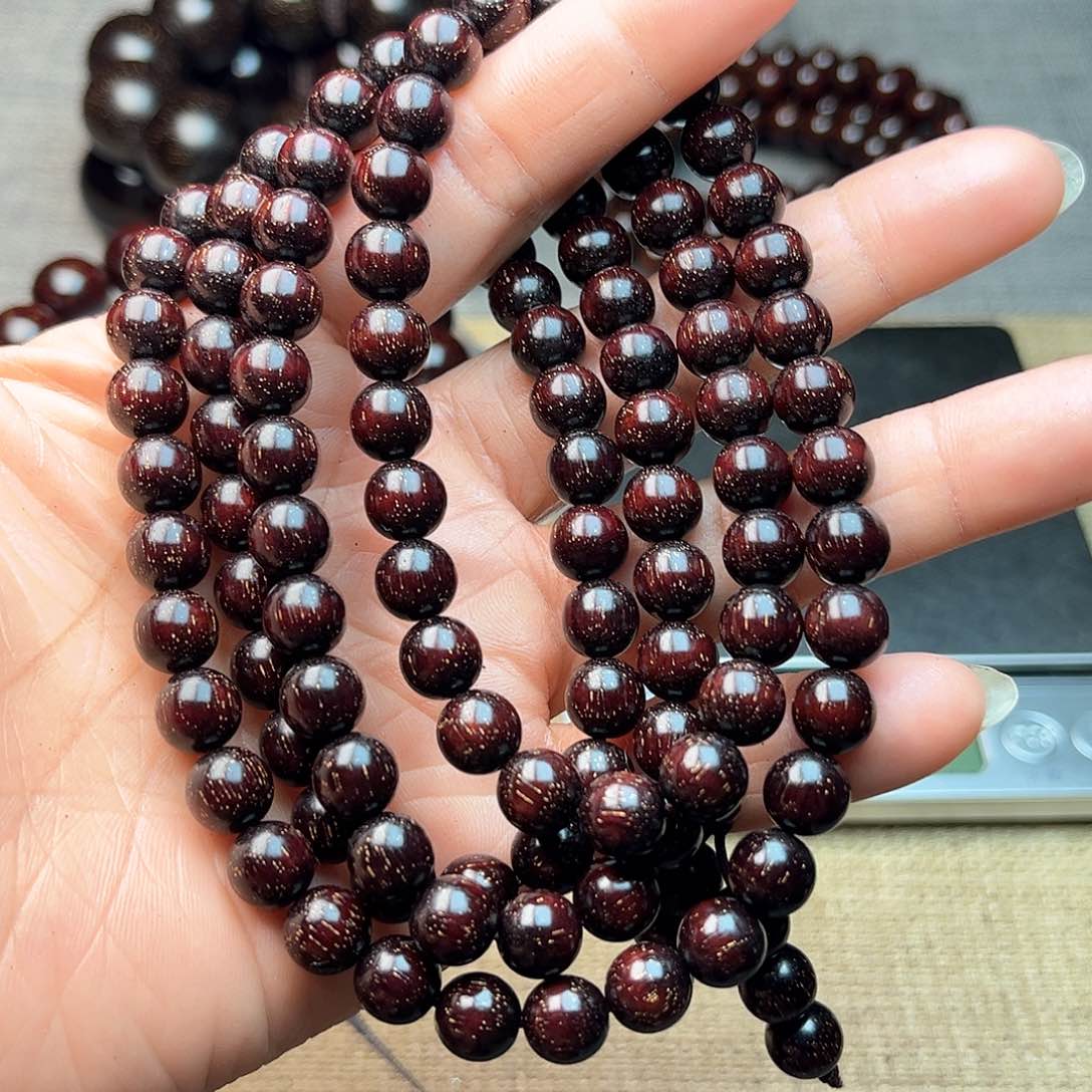 檀香紫檀（小叶紫檀）丿****༃0.8 108颗 爆星