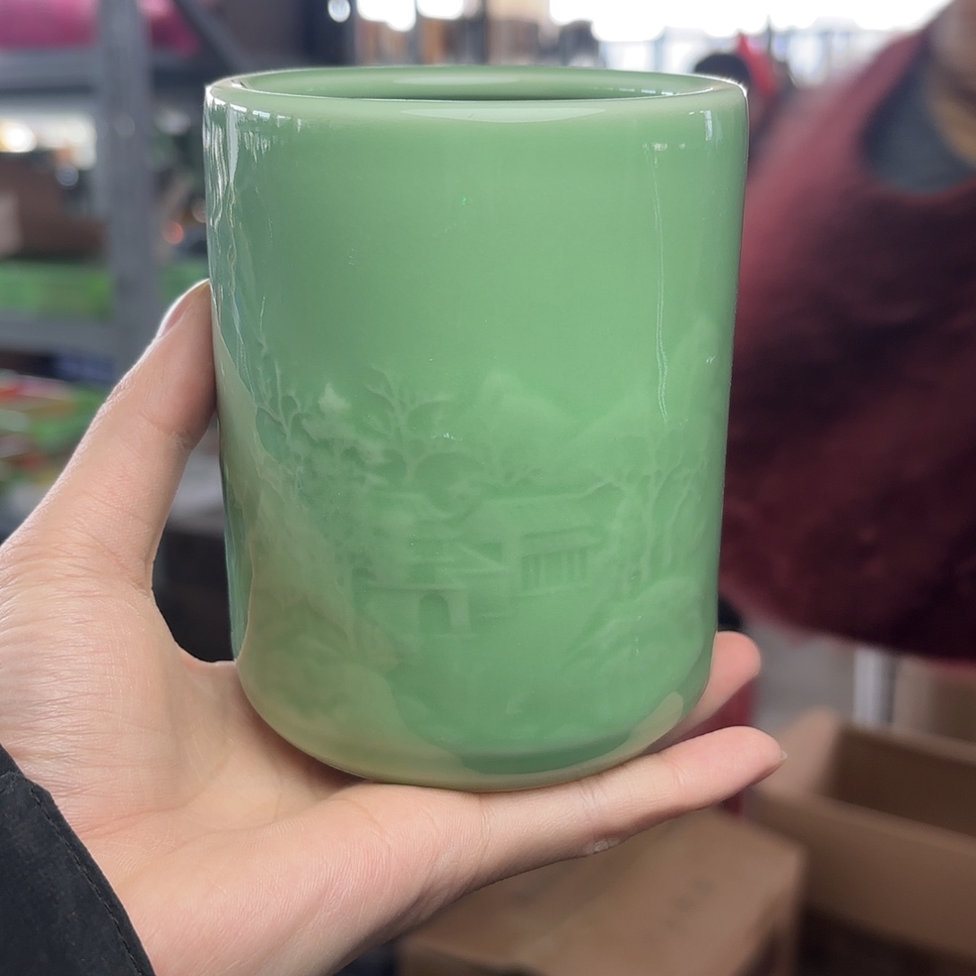 龙泉云间青瓷小米茶器