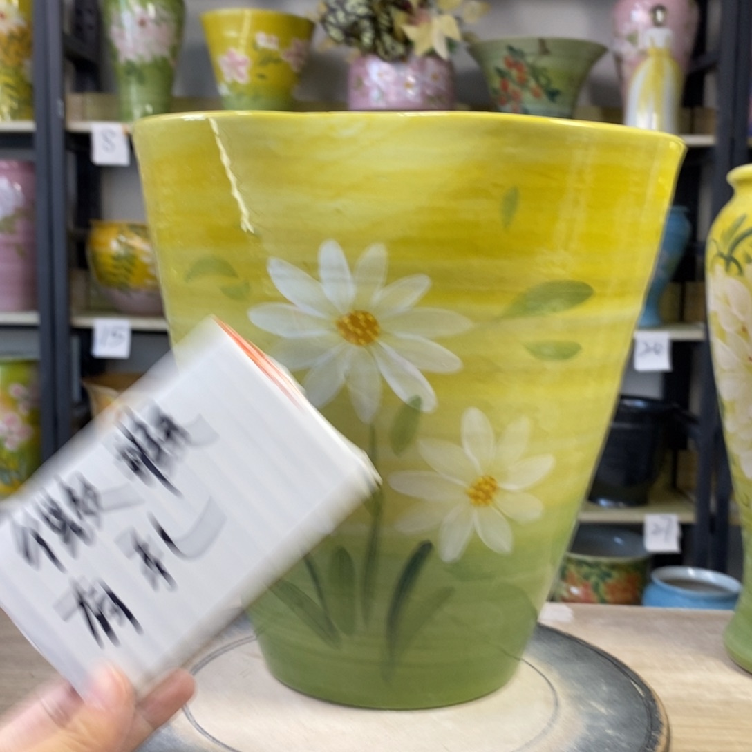 景德镇手工手绘陶瓷花盆