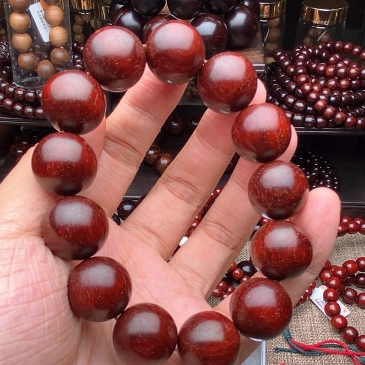 檀香紫檀（小叶紫檀）手串/手链1.8原汁原味泥料金星