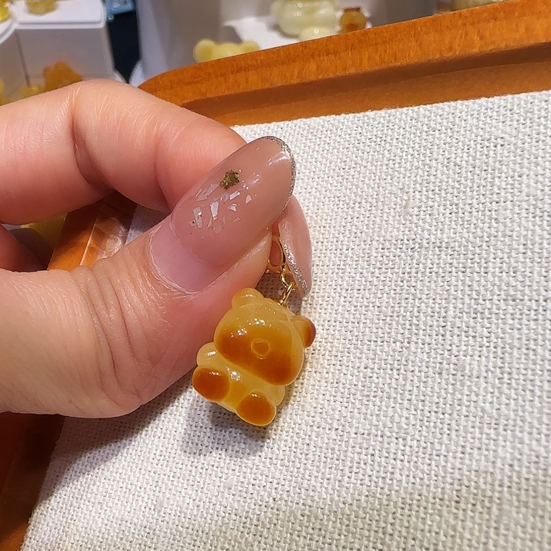 琥珀银S925镀金镶嵌珠宝奇石