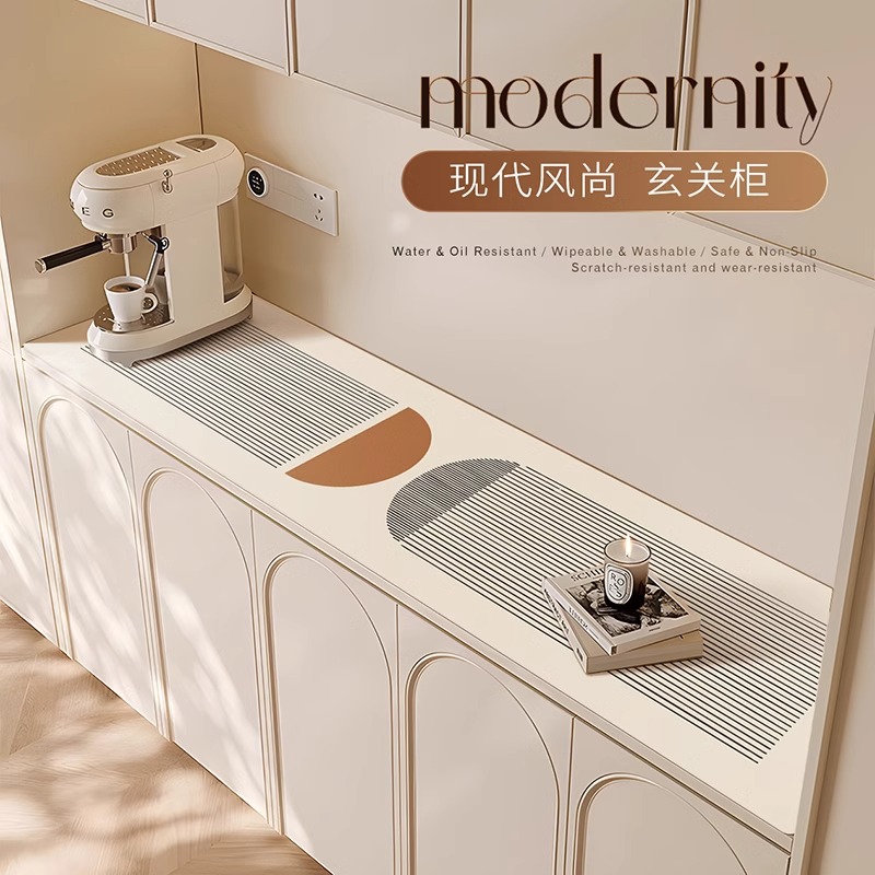 餐边柜桌布防水防油免洗鞋柜垫pvc长方形电视柜垫茶几防尘保护垫