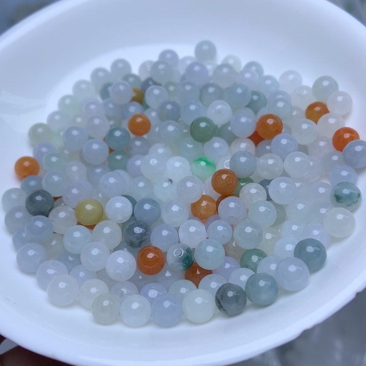 散珠翡翠卡5.7冰透三彩33个单圈