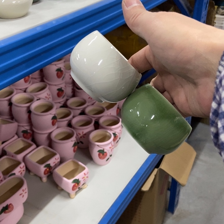 陶瓷花盆单场满9.9发6.5*5