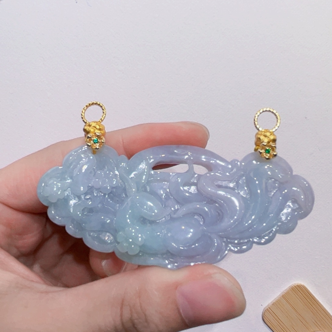 翡翠未镶嵌吊坠(赠链)s代编织