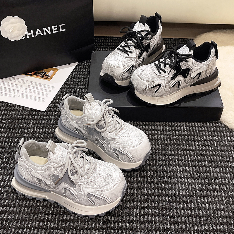 【专柜版】2025秋冬加绒欧洲厚底老爹鞋拼色百搭网红设计师款运动鞋