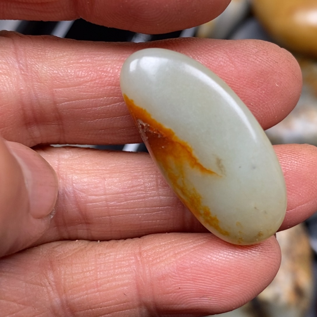 和田玉挂件银S925镀金镶嵌