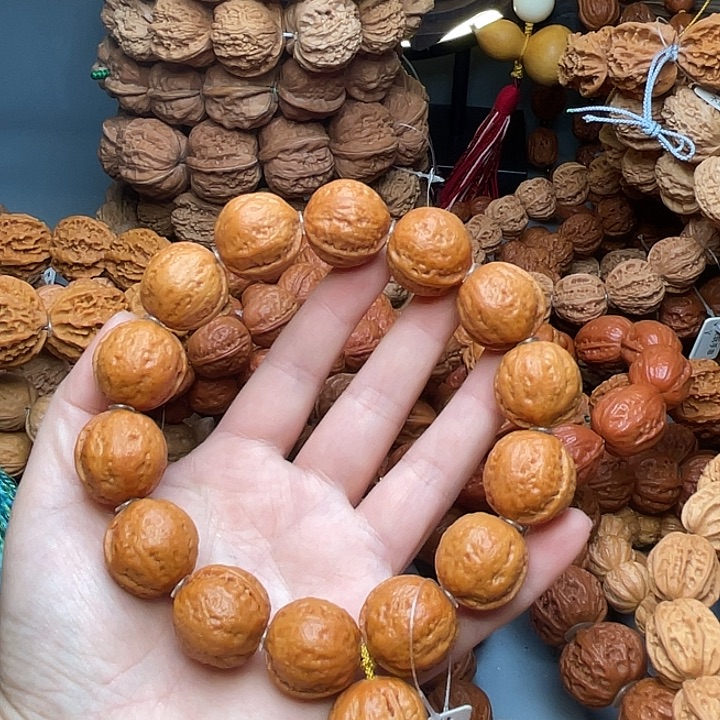 晴***天文玩核桃手串光头