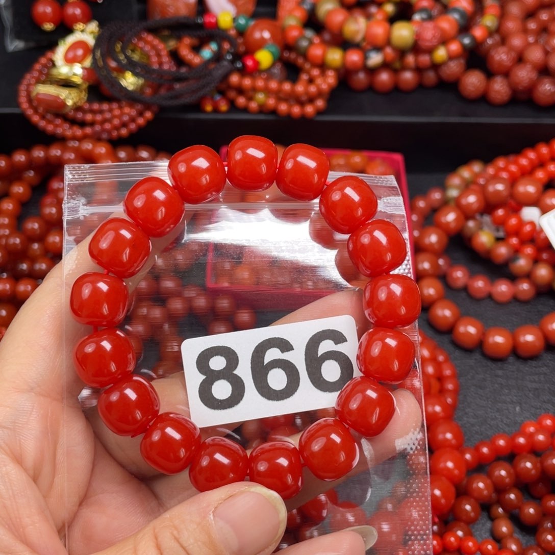 南红玛瑙手链未镶嵌觅*