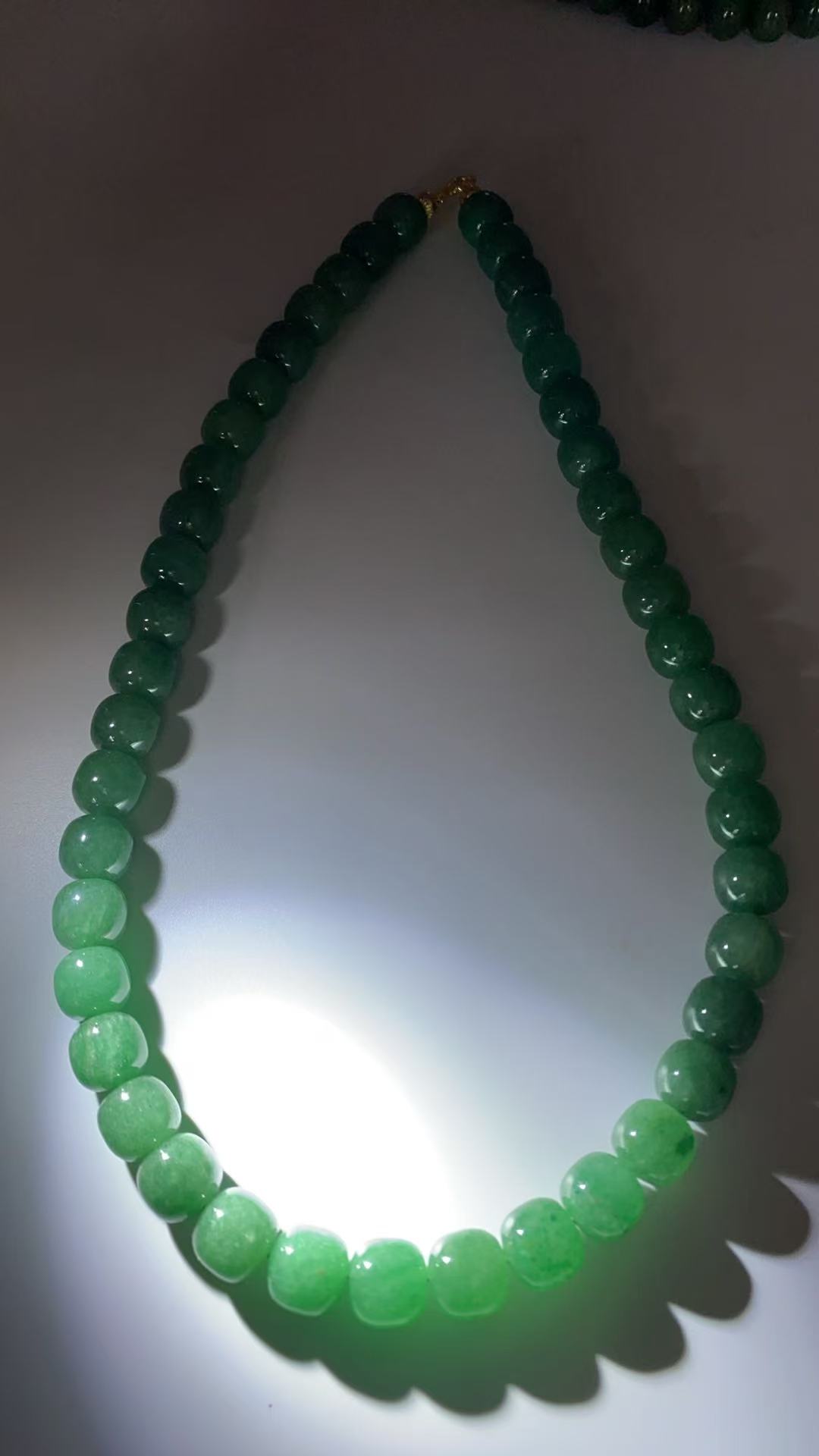 绝美老刑珠玉石项链天然玉石佘太翠玉12MM