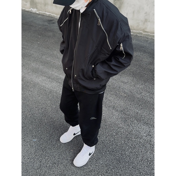 561 高街工装夹棒球服克飞行员潮流外套男款多拉链设计夹克