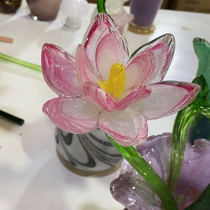 金红荷花高45厘米宽12厘米