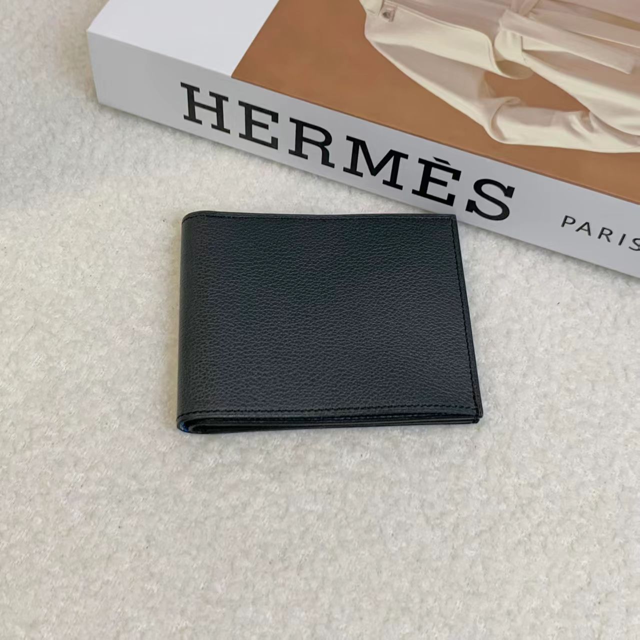 99新 Hermes/爱马仕 壹臻su/石墨灰钱包 W刻/12期免息/ 67821997