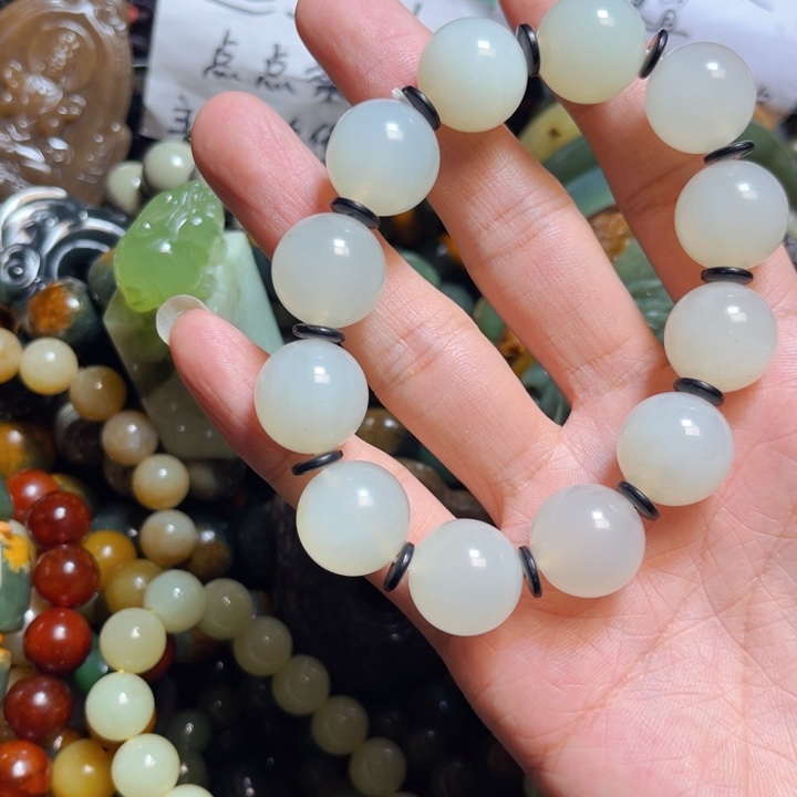 蛇纹石玉手链未镶嵌