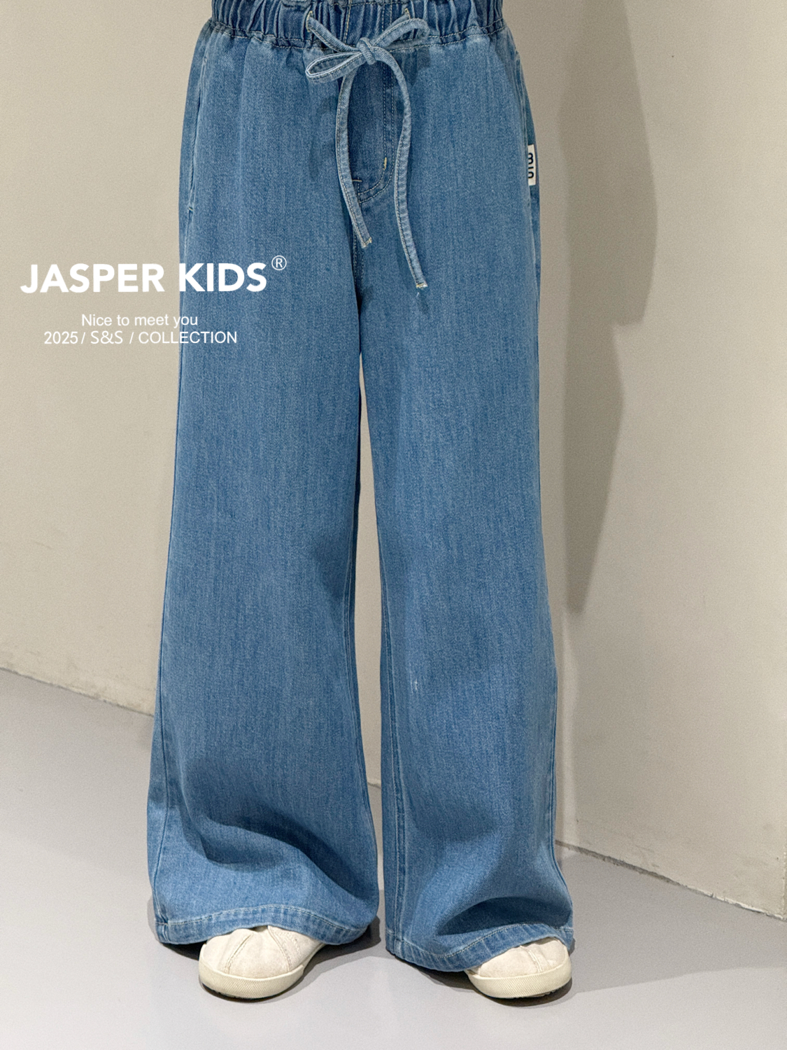 JASPER 2512夏季女童直筒潮薄牛仔裤