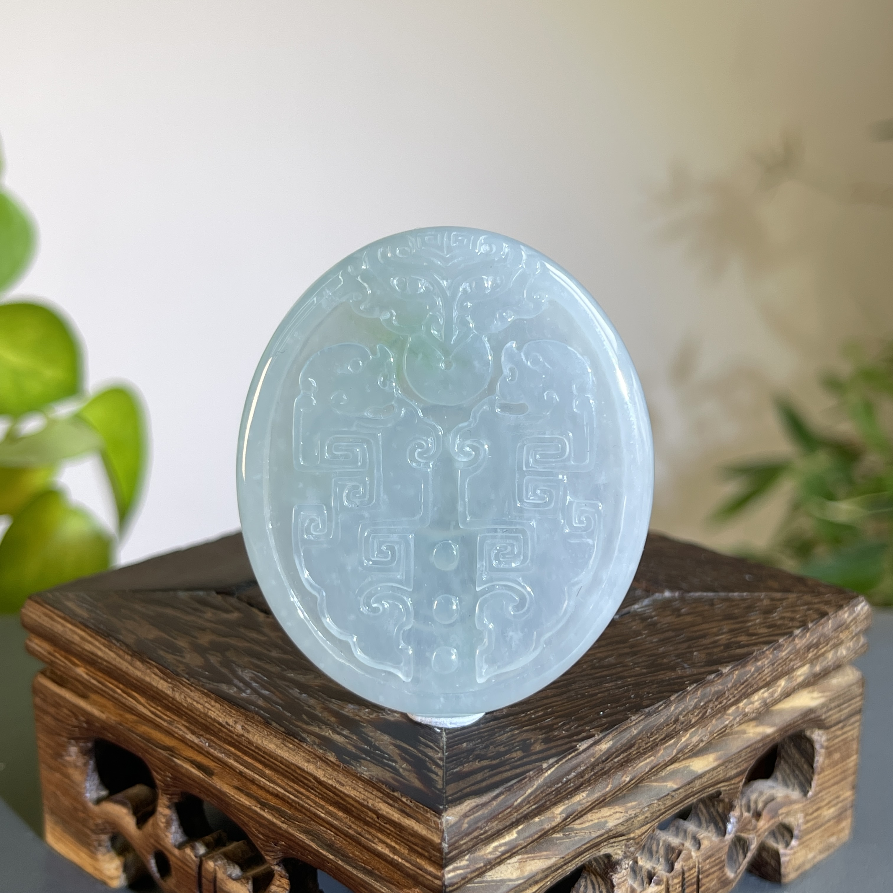 JXB16-173  天然缅甸A货翡翠 仿古牌