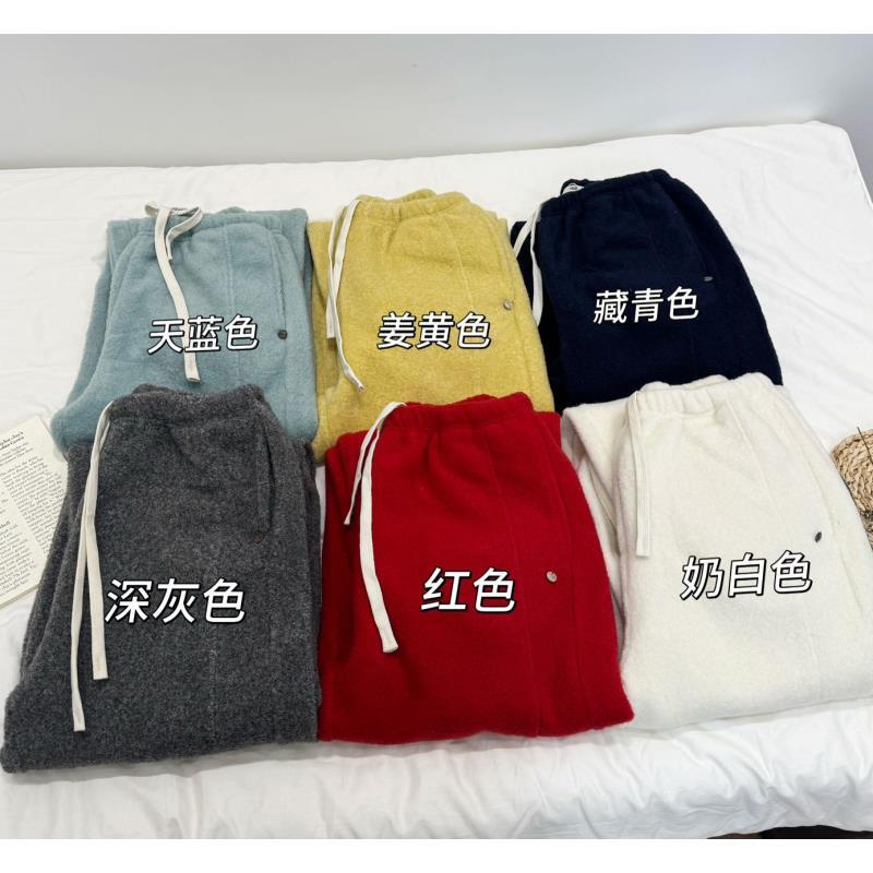 韩系~好看情侣冬季束脚裤保暖休闲裤长裤23986